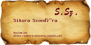 Sikora Szonóra névjegykártya